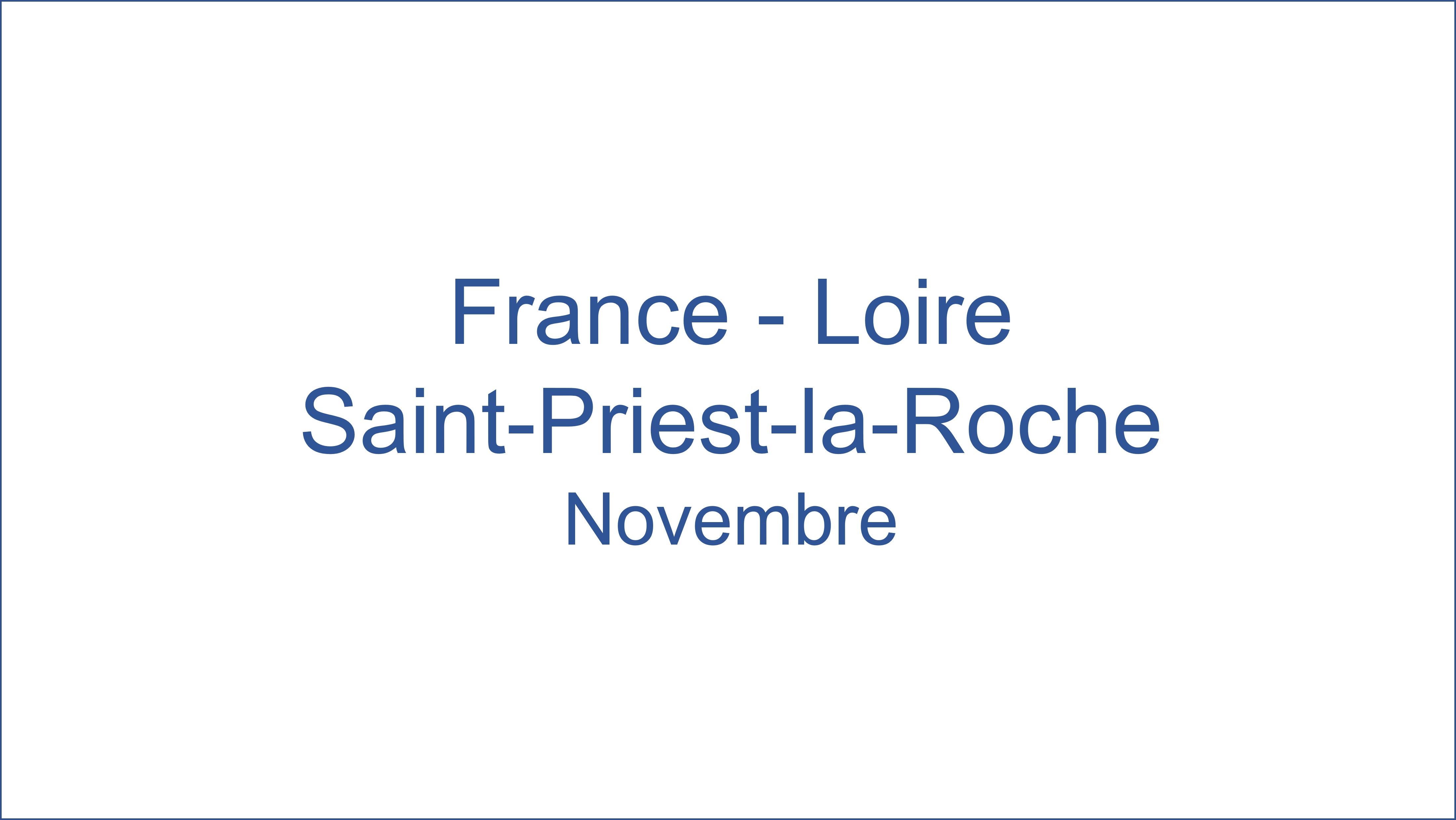 France � Loire Saint-Priest-la-Roche 11/2021